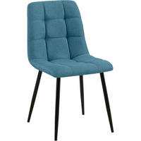 STUHL Stoff Blau - Blau, Textil/Metall (45/84/55cm) - CLP