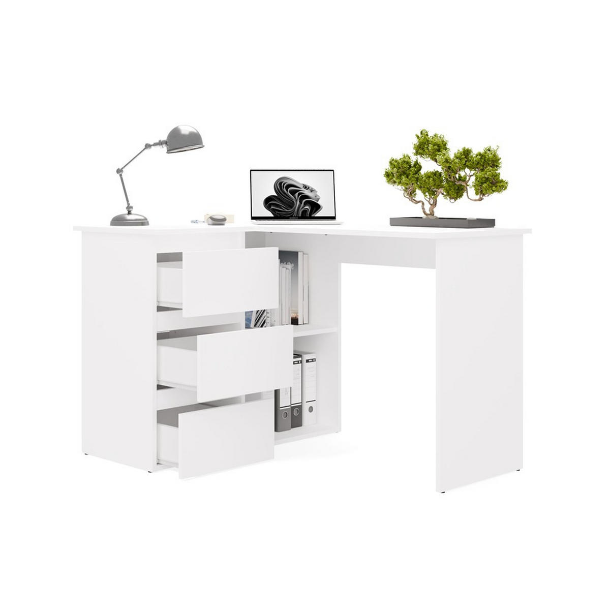 SCHREIBTISCH Weiß 120/75/49 - Weiß, Holzwerkstoff (49/120/75cm) - RAUMHIRSCH FURNITURE