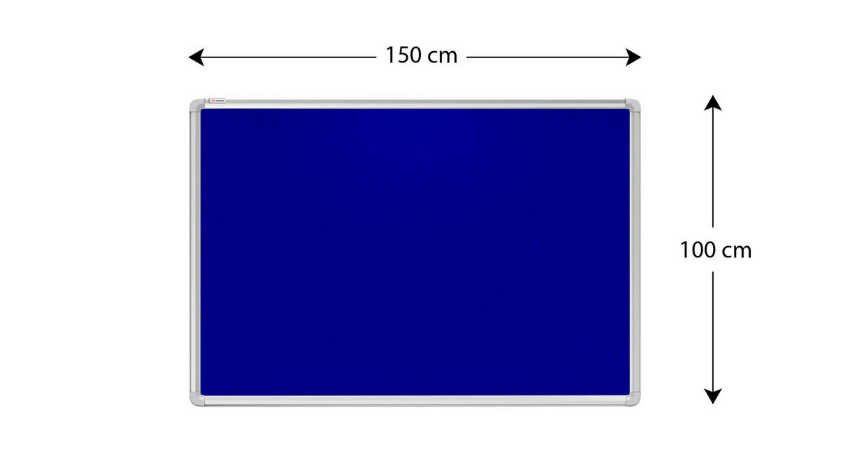 FILZTAFEL mit Alurahmen Blau 150x100 cm - Blau, Metall (150/100/1.6cm) - ALLboards