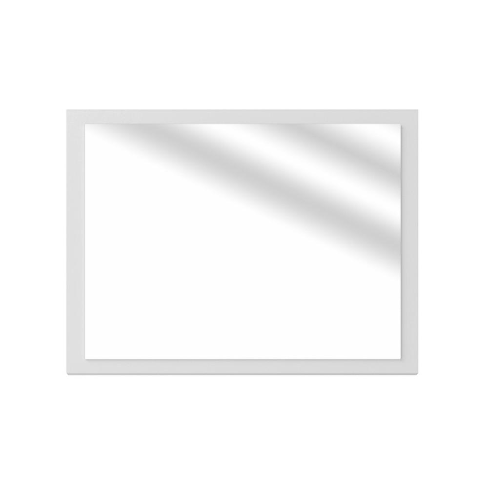 BADEZIMMERSPIEGEL Kiko Weiß Hochglanz 45 x 60 cm - Weiß Hochglanz/Weiß, Glas (45/60/2cm) - Vicco