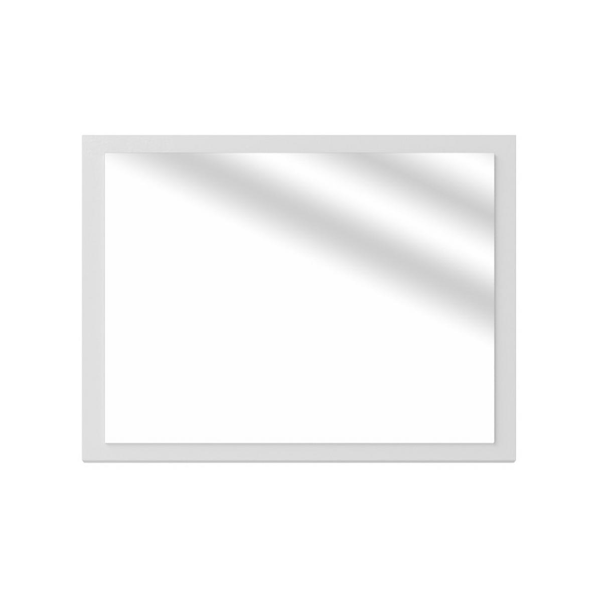 BADEZIMMERSPIEGEL Kiko Weiß Hochglanz 45 x 60 cm - Weiß Hochglanz/Weiß, Glas (45/60/2cm) - Vicco