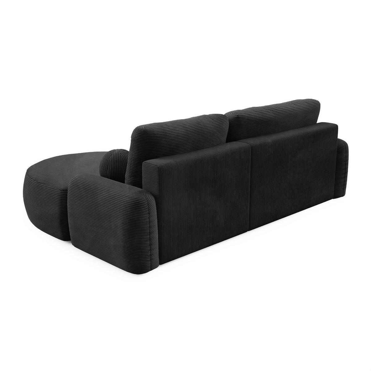 ECKSOFA CLEO II mit Schlaffunktion Version Rechte Poso 34 - Dunkelgrau, Kunststoff (264/172cm) - Lookway