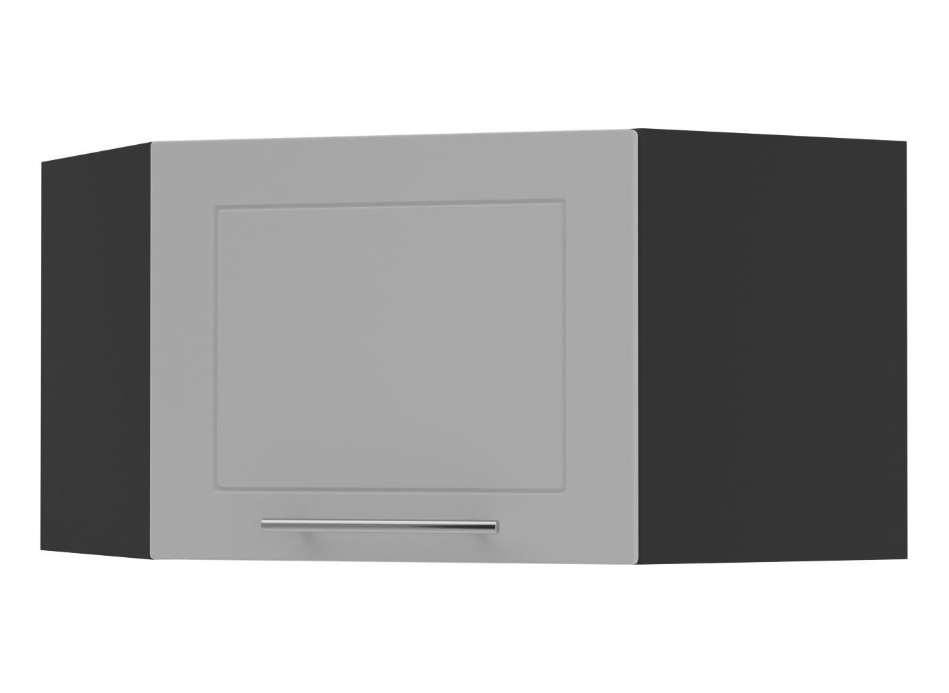 Feldmann-Wohnen Eckhängeschrank Grau, Schwarz 60x36x60 cm