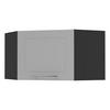 ECKHÄNGESCHRANK Kvantum W10/60/36 Dust Grey Matt / Schwarz Matt 60 / 60 / 36cm - Schwarz/Grau, Holz/Holzwerkstoff (60/36/60cm) - Feldmann-Wohnen