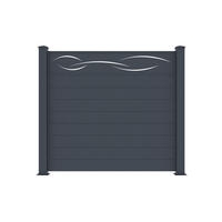 SICHTSCHUTZZAUN 5er-Set Life grau 1,9m H.170cm aluminium - Grau, Metall (945/166cm) - Casanoov