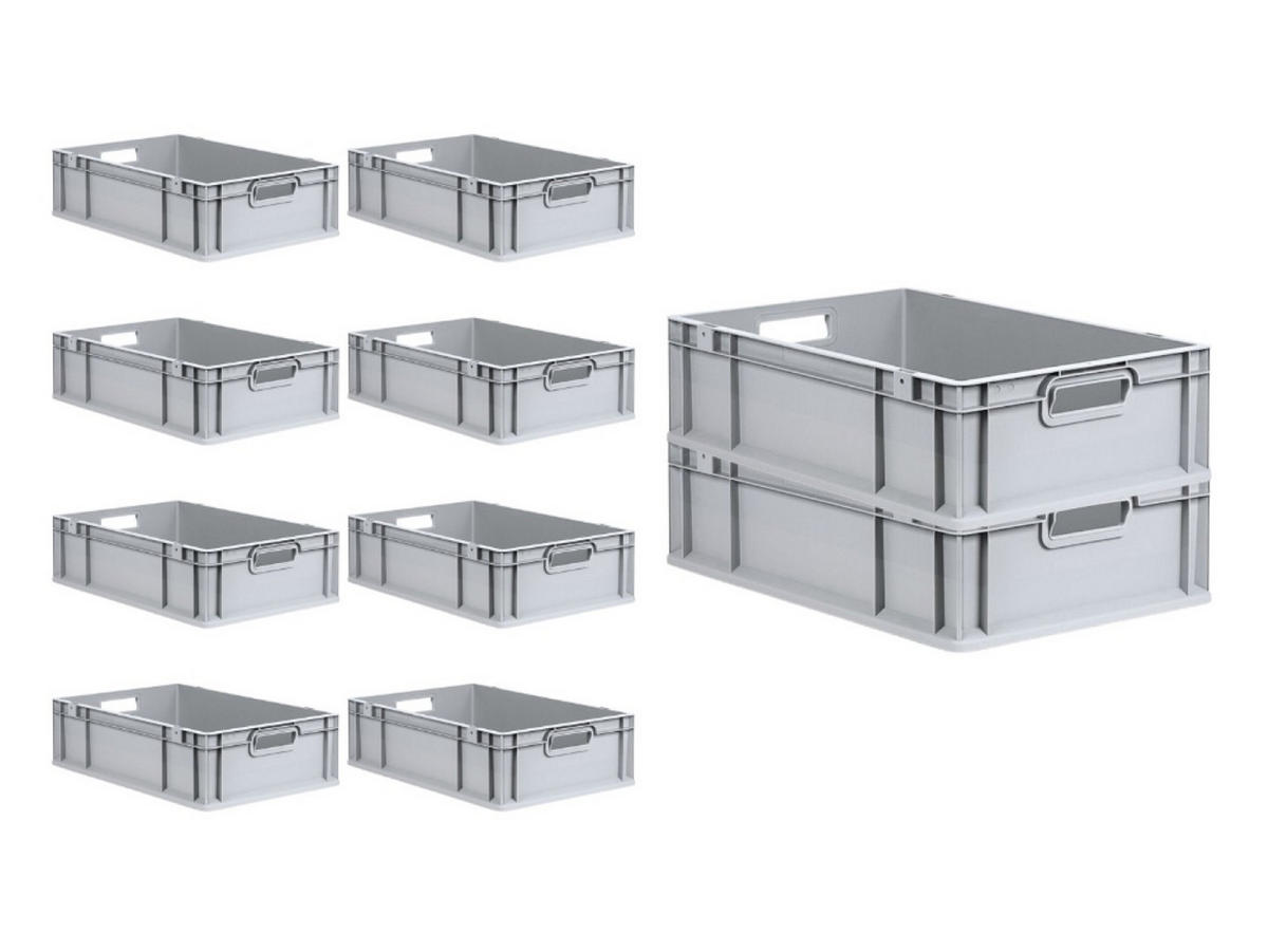 EUROBOX Nextgen Economy Griffe Offen 17x40x60cm 34 Liter - Grau, Kunststoff (40/17/60cm) - PROREGAL
