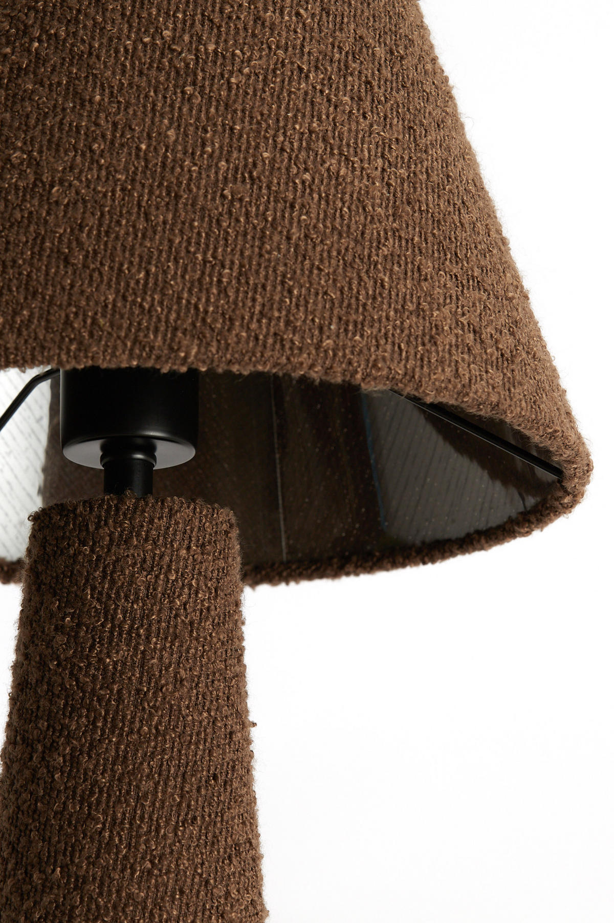 TISCHLAMPE Devia Braun Ø30/61 cm - Braun, Textil (30/30/61cm) - Light & Living