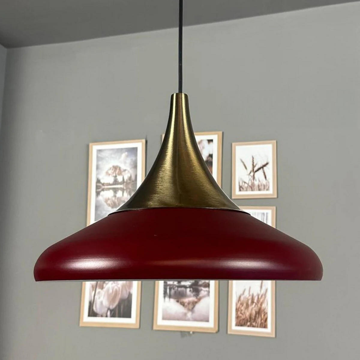 PENDELLEUCHTE Paladin - Bordeaux, Metall (35/35/28cm) - Bamyum