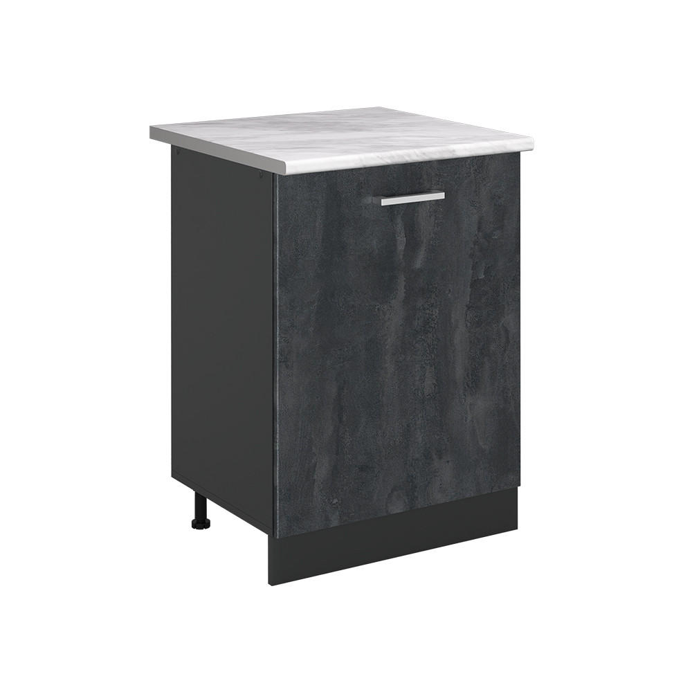 Vicco Küchenunterschrank Schwarz, Anthrazit 60x81.6x60 cm