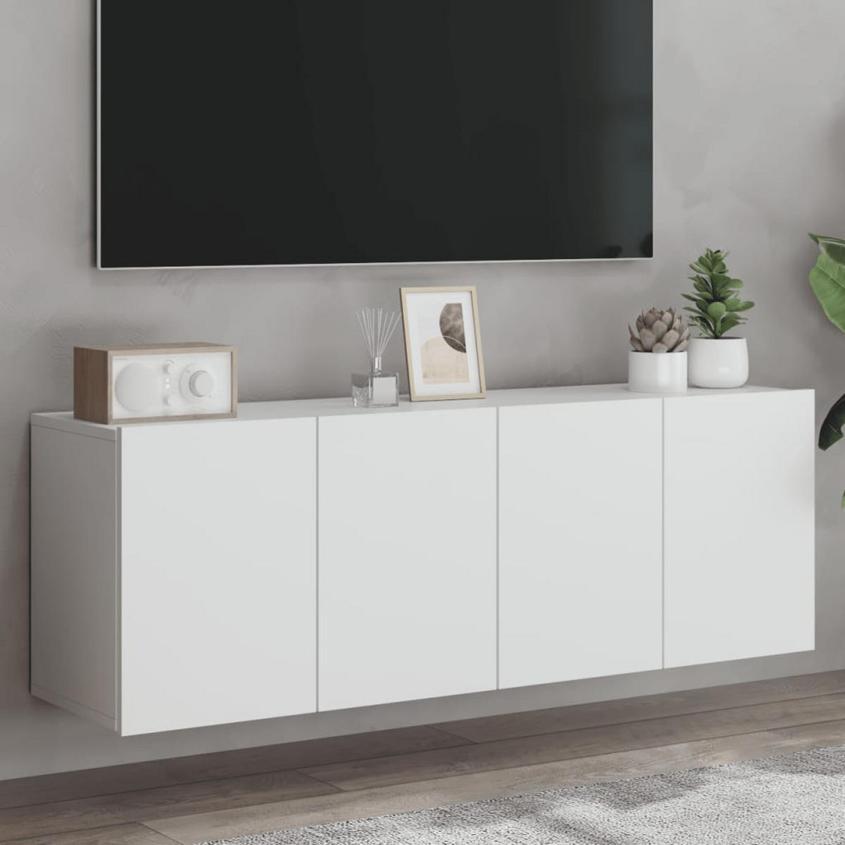 TV-WANDSCHRÄNKE 2er Set Weiss 60/30/41 Cm - Weiß, Holzwerkstoff (41/60/30cm) - vidaXL
