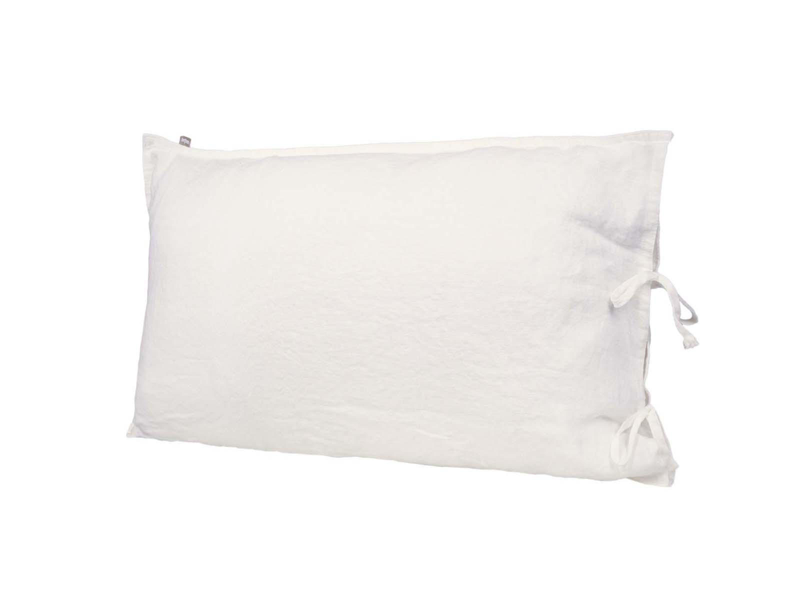 KISSENBEZUG reines Leinen stonewash-weiß 40/60 cm - Weiß, Naturmaterialien (40/60cm) - beties Heimtextil