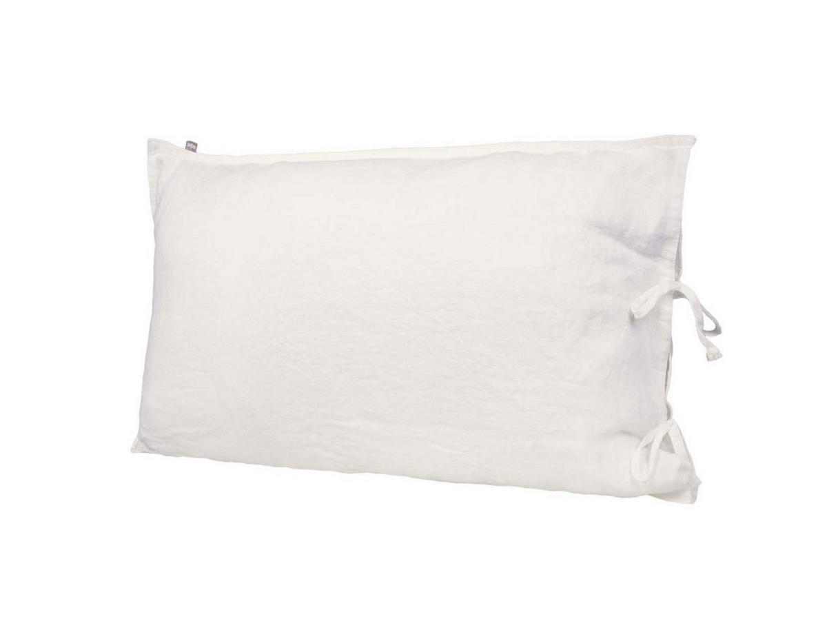 KISSENBEZUG reines Leinen stonewash-weiß 40/60 cm - Weiß, Naturmaterialien (40/60cm) - beties Heimtextil