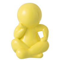 FIGUR MARCEL Gelb - Gelb, Glas/Naturmaterialien (22.5/35.5/25cm) - J-Line