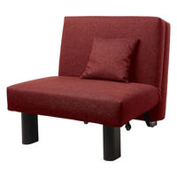 FALTSESSEL Kalomira Bezug Flachgewebe Metall schwarz / rot - Rot, Kunststoff (100/85/85cm) - 58aufmkessel