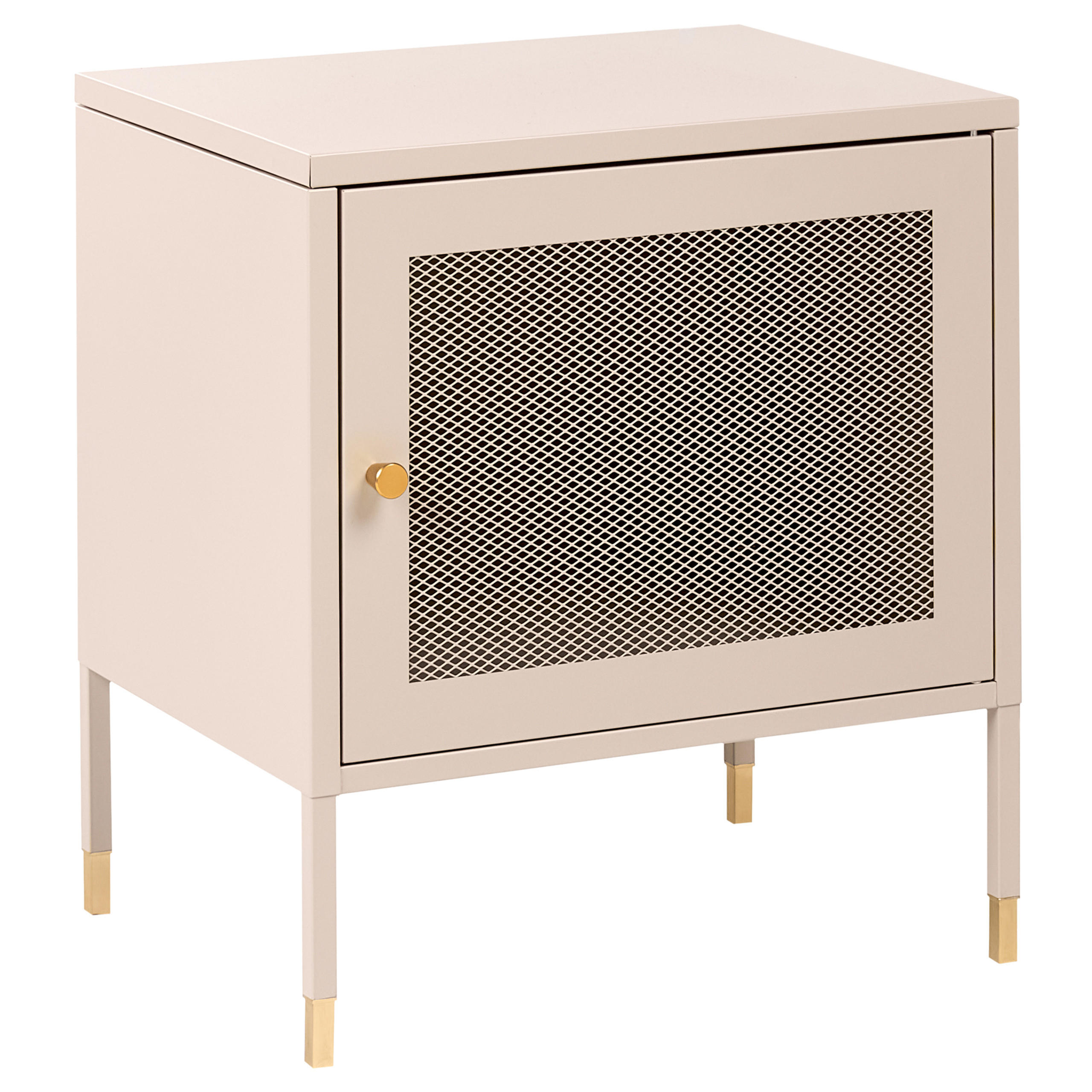 Beliani Nachttisch Beige, Gold