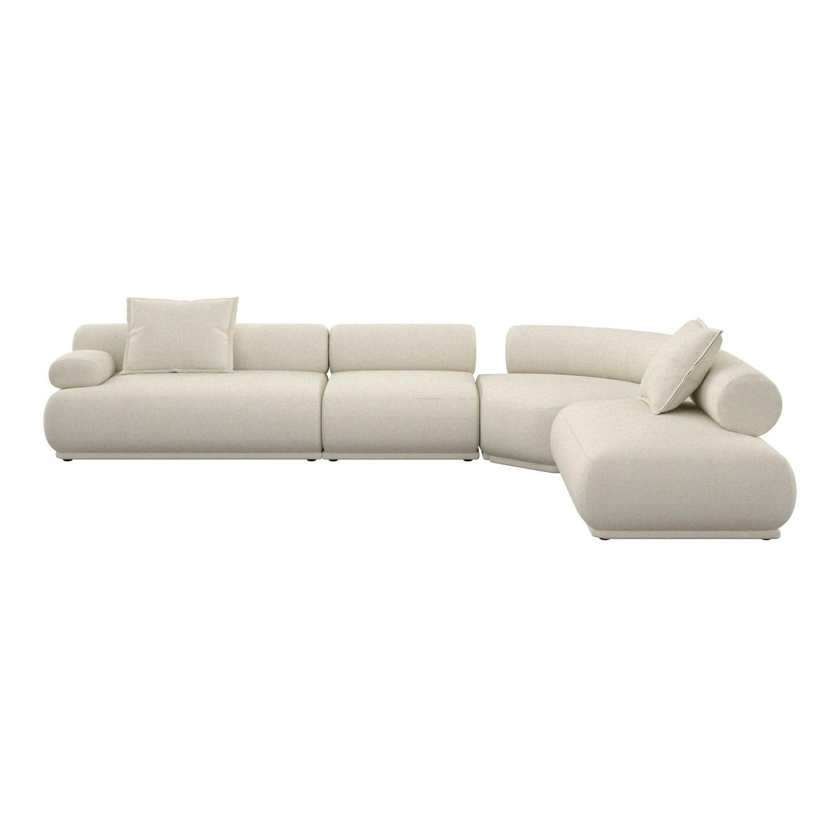 SOFA 7,5-SITZER Rembrandt Links Beige - Beige, Kunststoff (594/97cm) - Zuiver