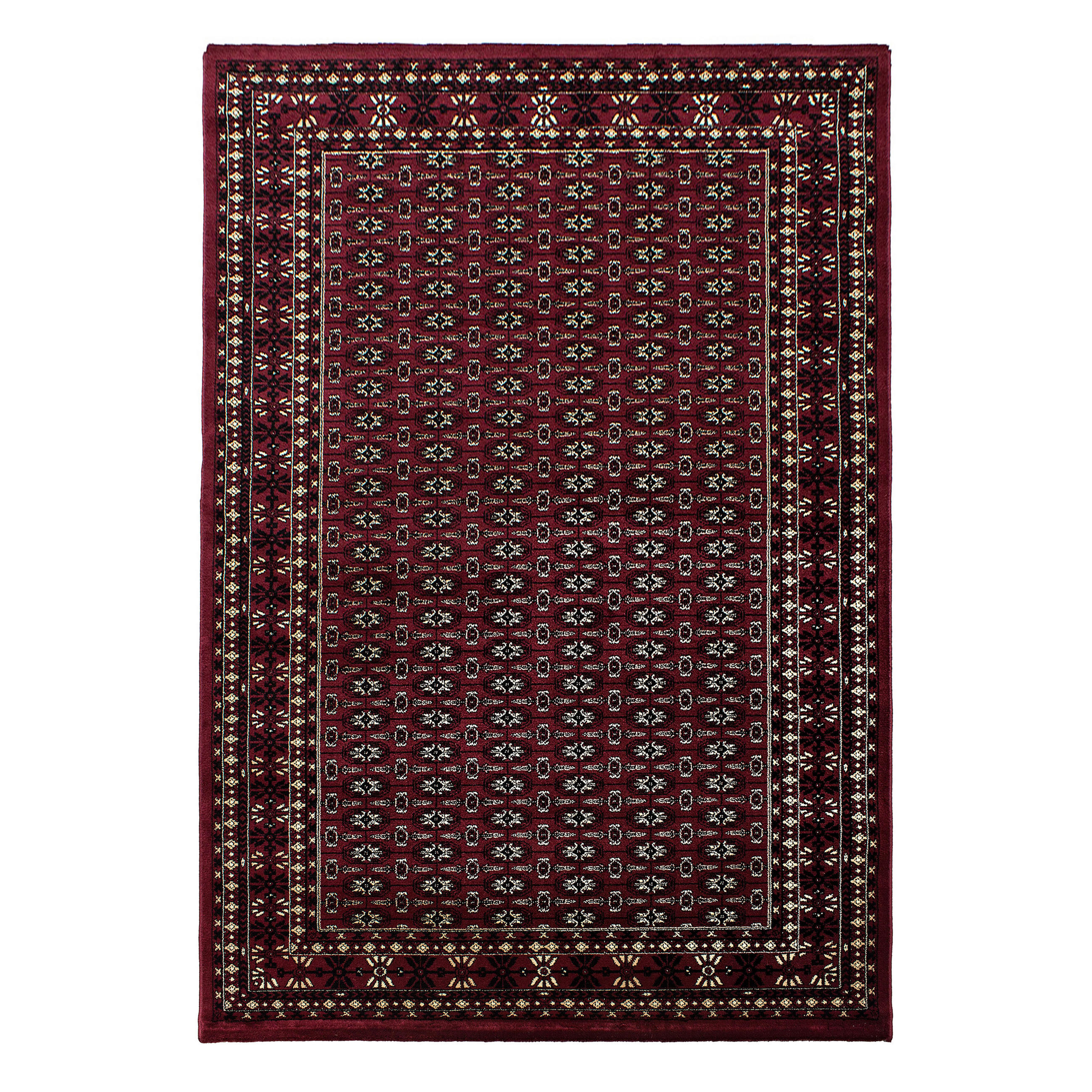 ORIENTTEPPICH Kurzflor klassisch Polypropylen Wohnzimmer Rot Rechteckig 200x290 - Rot, Textil (200/290cm) - KADIMA DESIGN