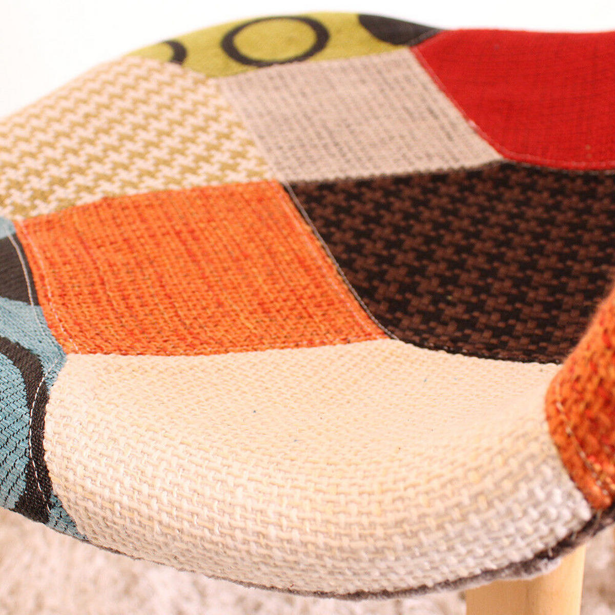 STUHL aus Stoff, 4er-Set, mehrfarbig - Multicolor, Holz (47/83/42cm) - Life Interiors