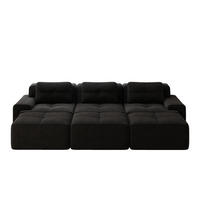 ECKSOFA PANG-K8N4T2 Schwarz - Schwarz, Textil (177/293cm) - PANGIVO