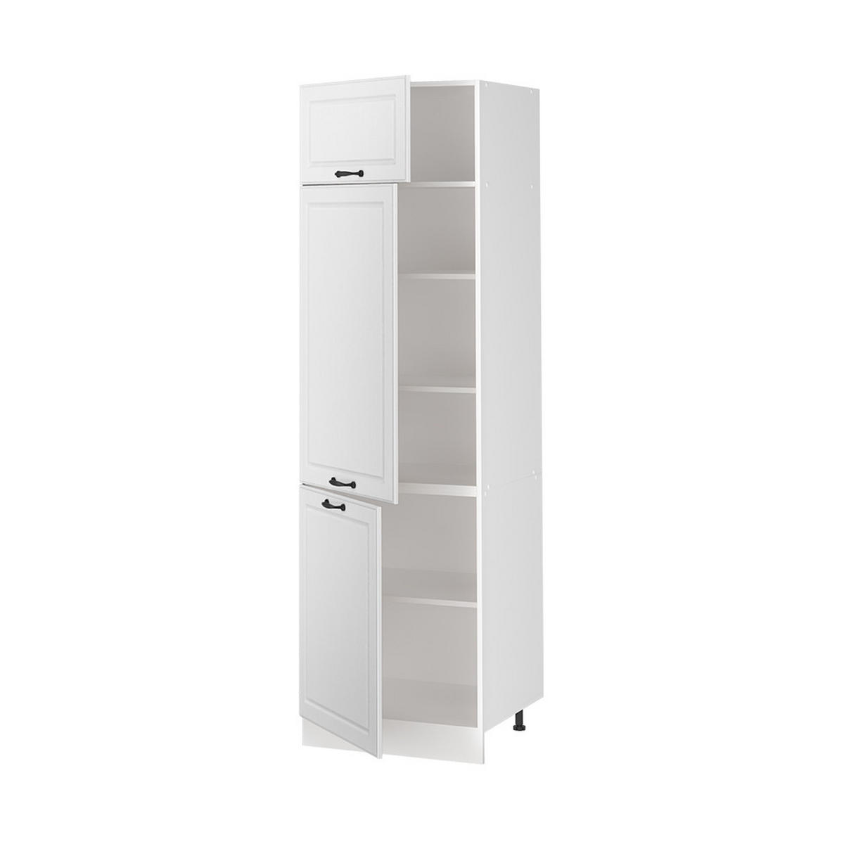 DULAP ÎNALT R-Line, Casă de țară albă/Alb, 60 cm - alb, compozit lemnos (60/206.8/57.2cm) - Vicco