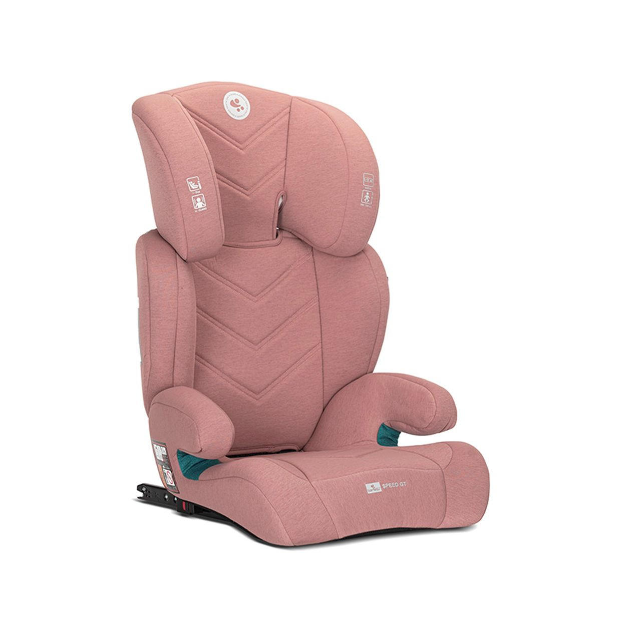 KINDERSITZ Speed GT i-Size rosa (100-150cm) Gruppe 2/3 Isofix Kopfstütze - Rosa, Textil (47/84/44cm) - Lorelli