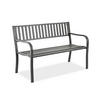 GARTENBANK - Grau, Metall (127.5/82/59.5cm) - Relaxdays