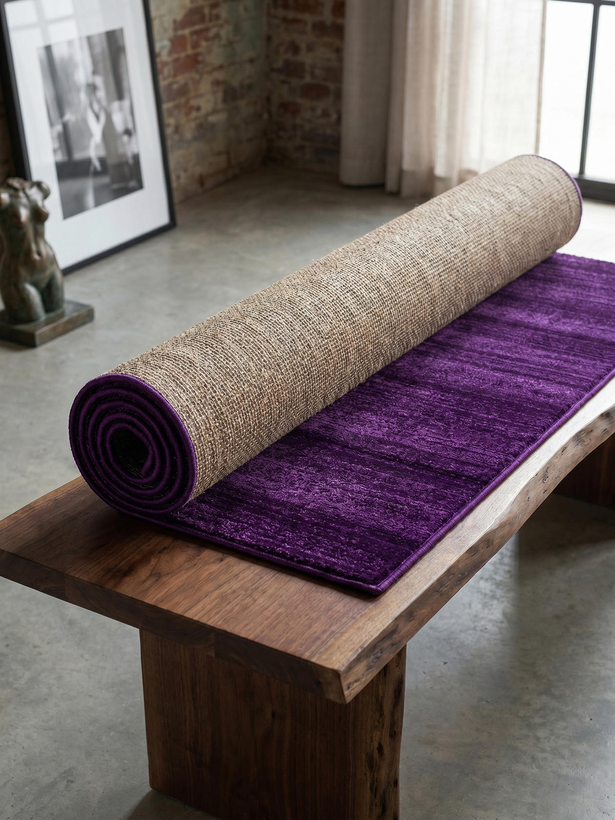 KURZFLORTEPPICH INN, einfarbig, Violett, 80 x 300 cm - Lila, Textil (80/300cm) - KADIMA DESIGN