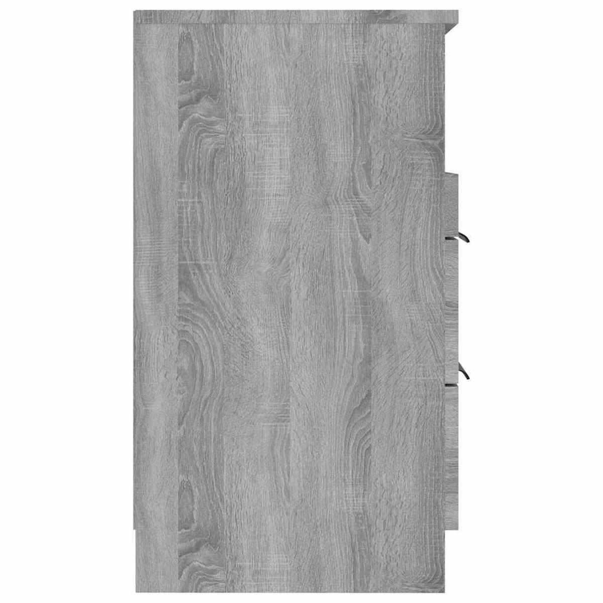 NACHTTISCH 2 Stk. mit 2 Schubladen 40/36/65 cm aus Holzwerkstoff in Grau Sonoma Dekor - Grau, Holzwerkstoff (40/65/36cm) - vidaXL