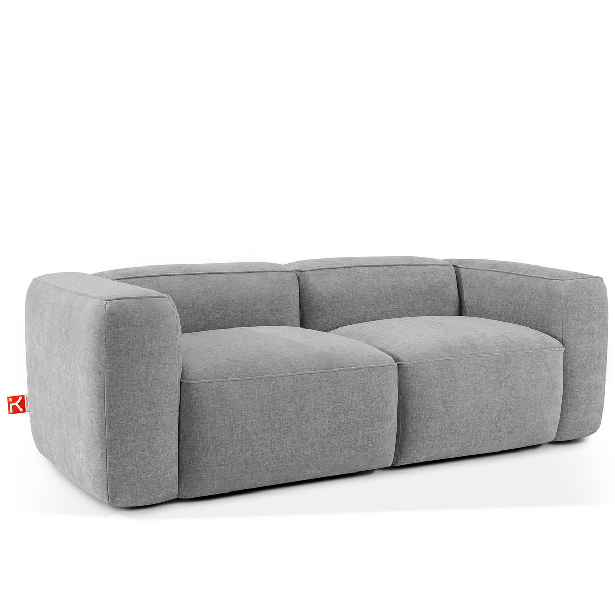 2-SITZER SOFA FUBBO, Hellgrau - Hellgrau, Holz/Holzwerkstoff (210/73/96cm) - KONSIMO®