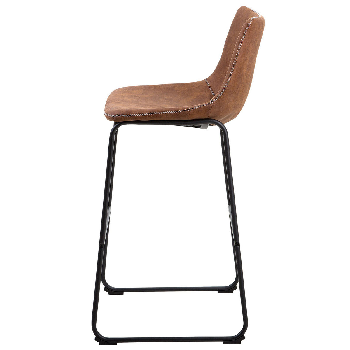 BARSTUHL 2er-Set Polsterbezug Braun Franks - Braun, Textil/Metall (46/99/46cm) - Beliani