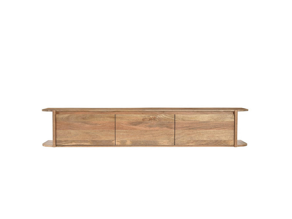 TV Board Jade Mangoholz 200 cm / 40 cm Natur - Naturfarben, Holz (200/35/40cm) - Villa Möbel