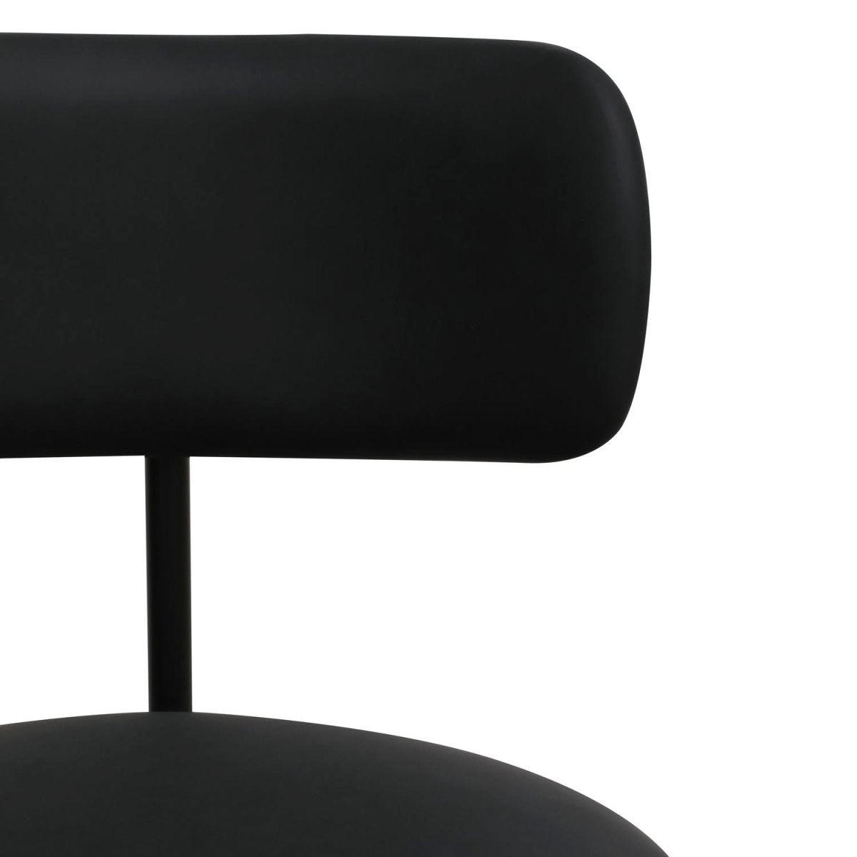 DREHSTUHL höhenverstellbar in Kunstleder Schwarz - Schwarz, Textil/Metall (56/74/57cm) - Furnhouse