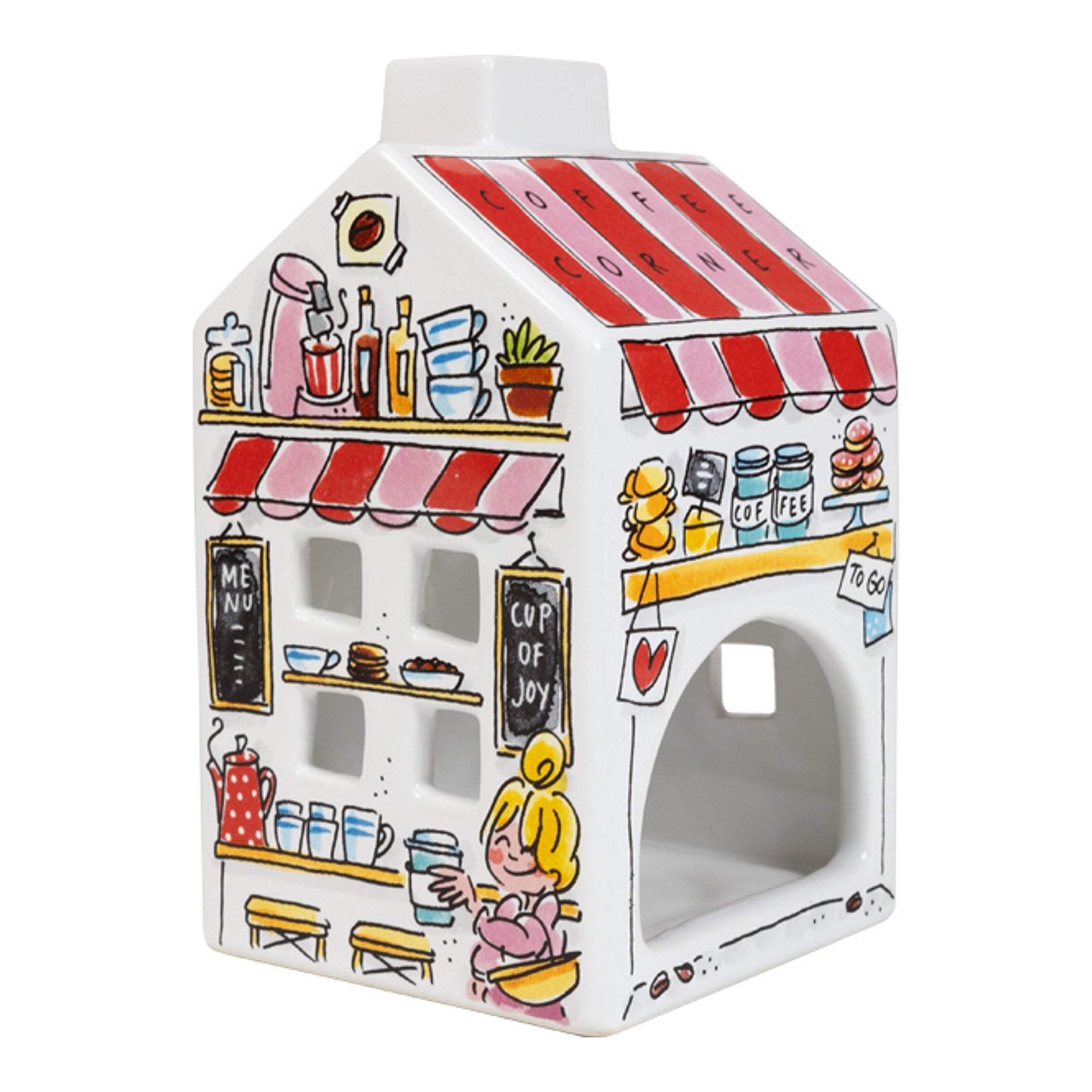 TEELICHTHALTER Blond x Senseo in Bunt - 14,5cm - Multicolor, Keramik (8.5/14.5/8.3cm) - Blond Amsterdam