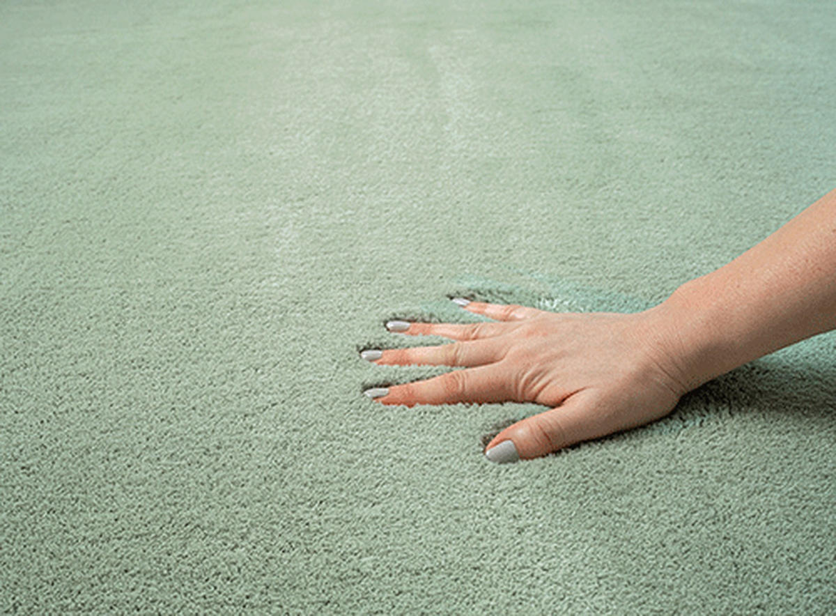 TEPPICH Hochflor ALDAN Antirutsch Uni Polyester Grün 240 x 340 cm - Grün, Textil (240/340cm) - KADIMA DESIGN