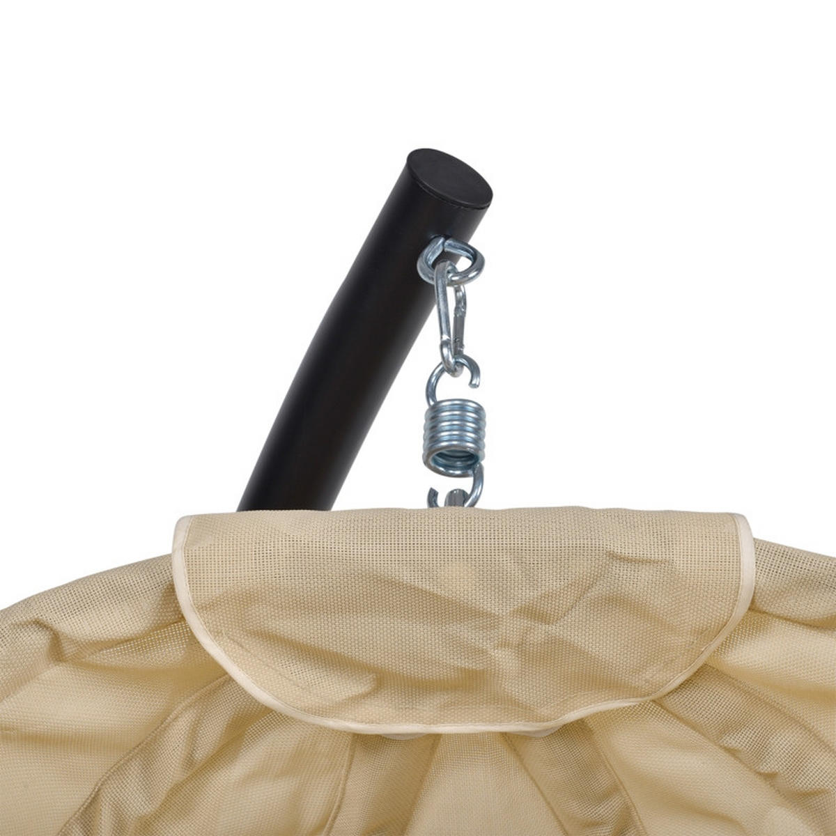 HÄNGESESSEL aus Metall 125x95x170 cm Beige mit weichem Kissen - Beige, Metall (95/170/125cm) - Modfu