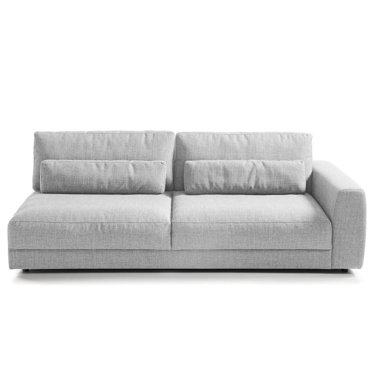 3-SITZER MODULSOFA - Hellgrau, Textil (228/80/117cm) - home24