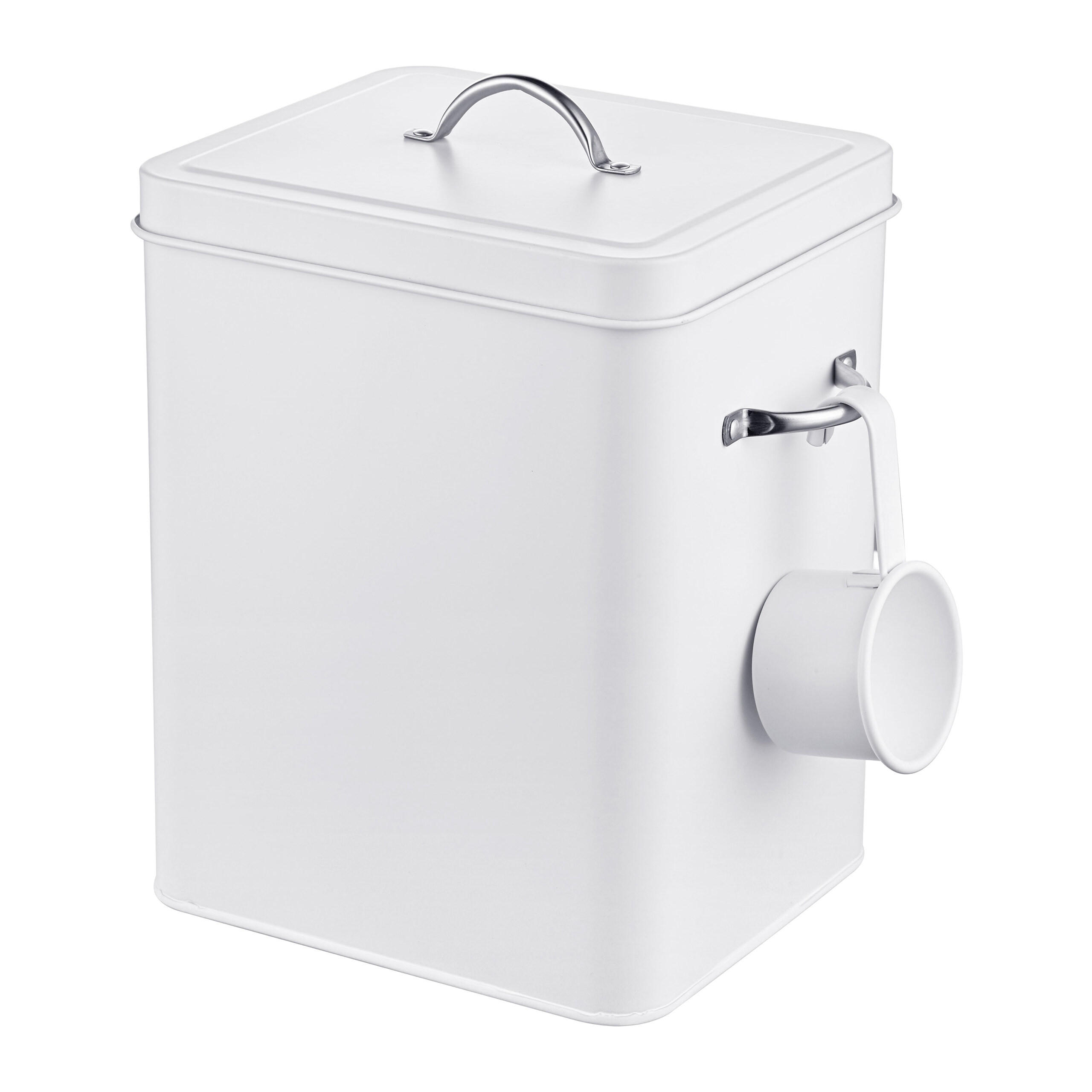 BOX na pranie - biela, kov (18/25.5/15.5cm) - Relaxdays