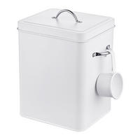 BOX na pranie - biela, kov (18/25.5/15.5cm) - Relaxdays