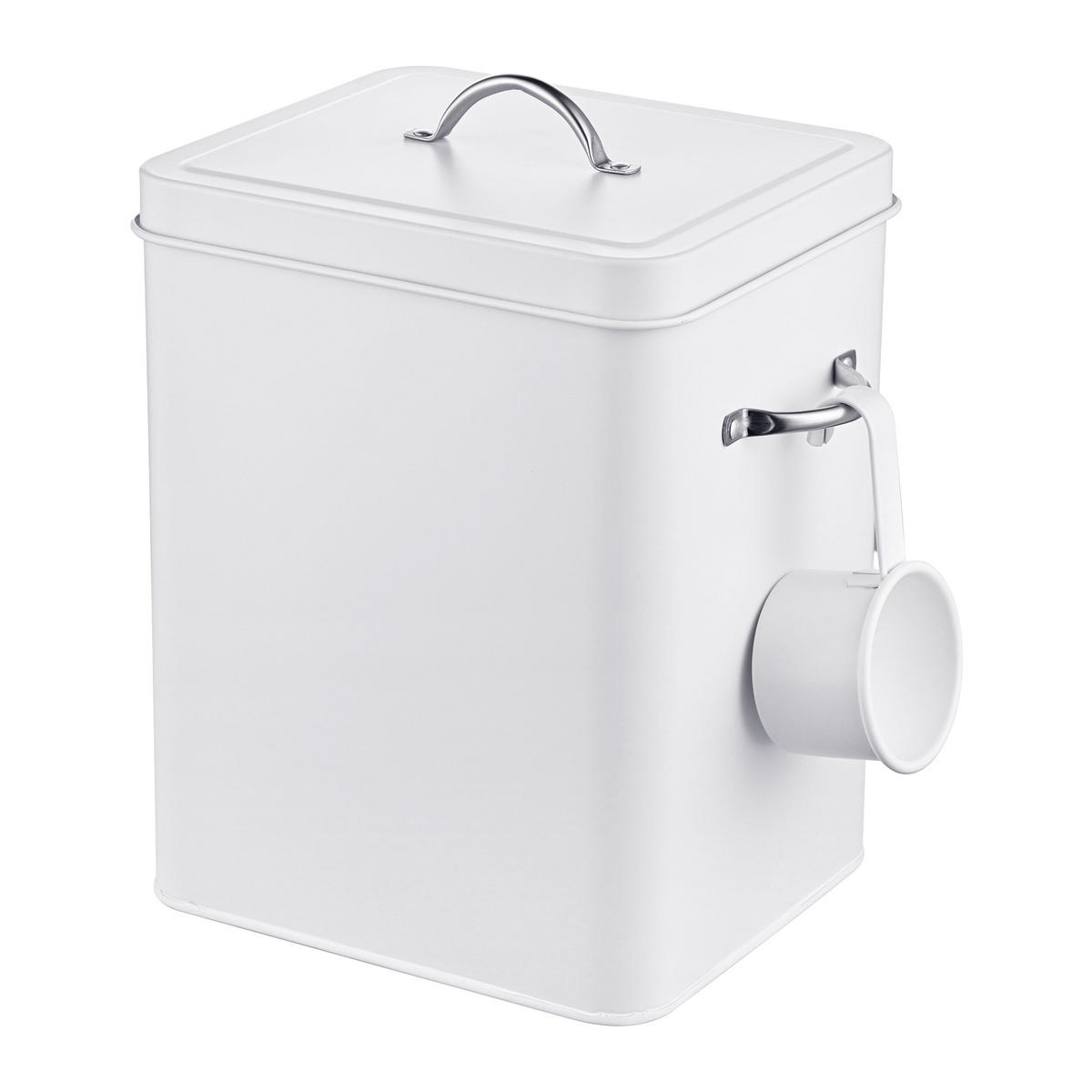 BOX na pranie - biela, kov (18/25.5/15.5cm) - Relaxdays
