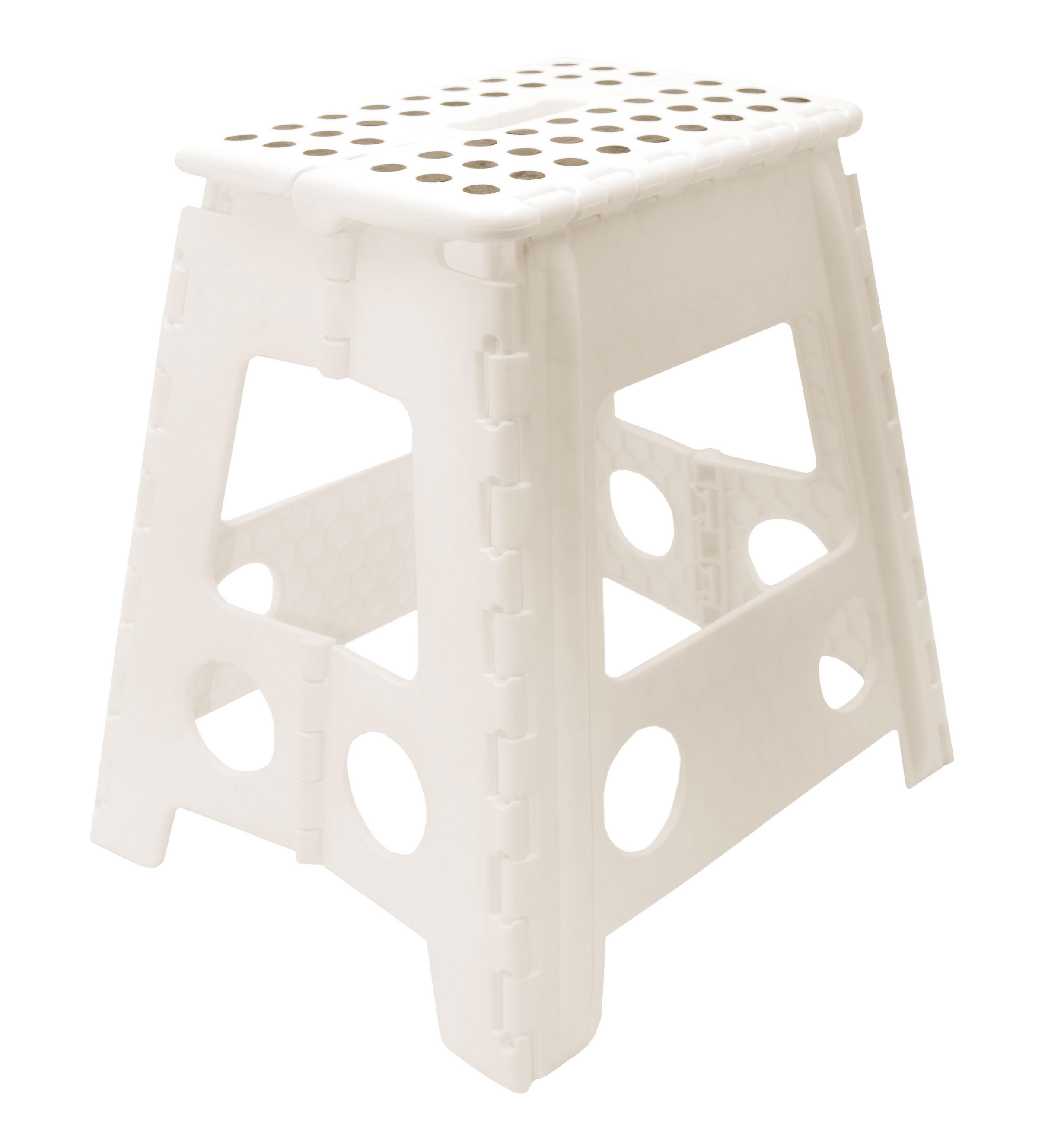 KLAPPHOCKER, 100% Kunststoff - Weiß, Kunststoff (29/39/22cm) - Zollner