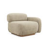 SOFAELEMENT Rechts Bouclé Stoff Beige - Beige/Braun, Holz/Textil (95/73/95cm) - Makamii
