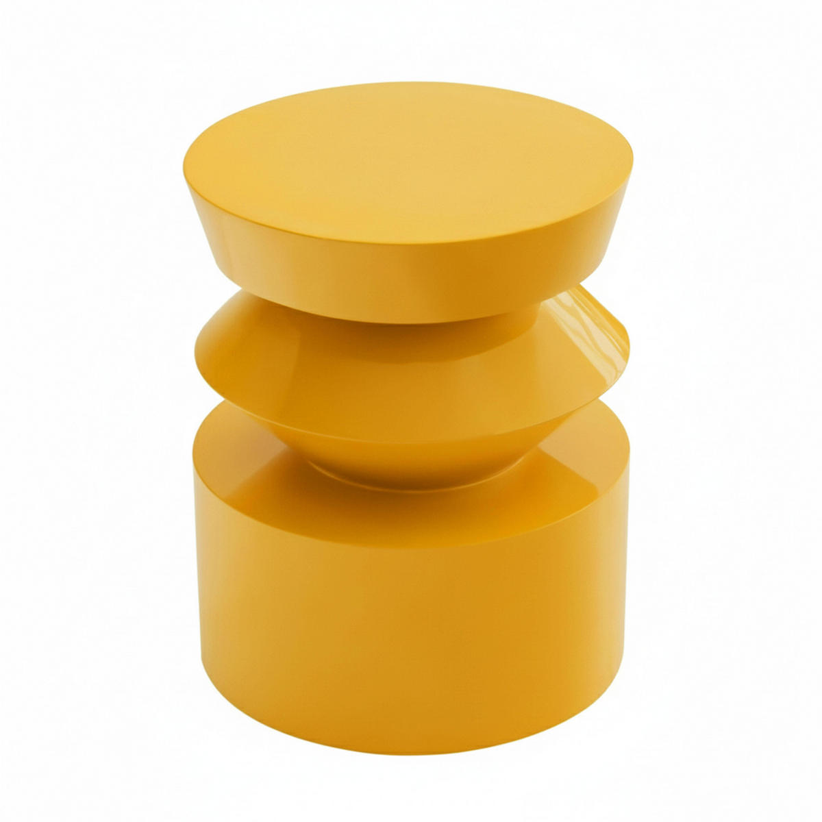 COUCHTISCH, Gelb - Gelb, Naturmaterialien (40/40/50cm) - Oviala