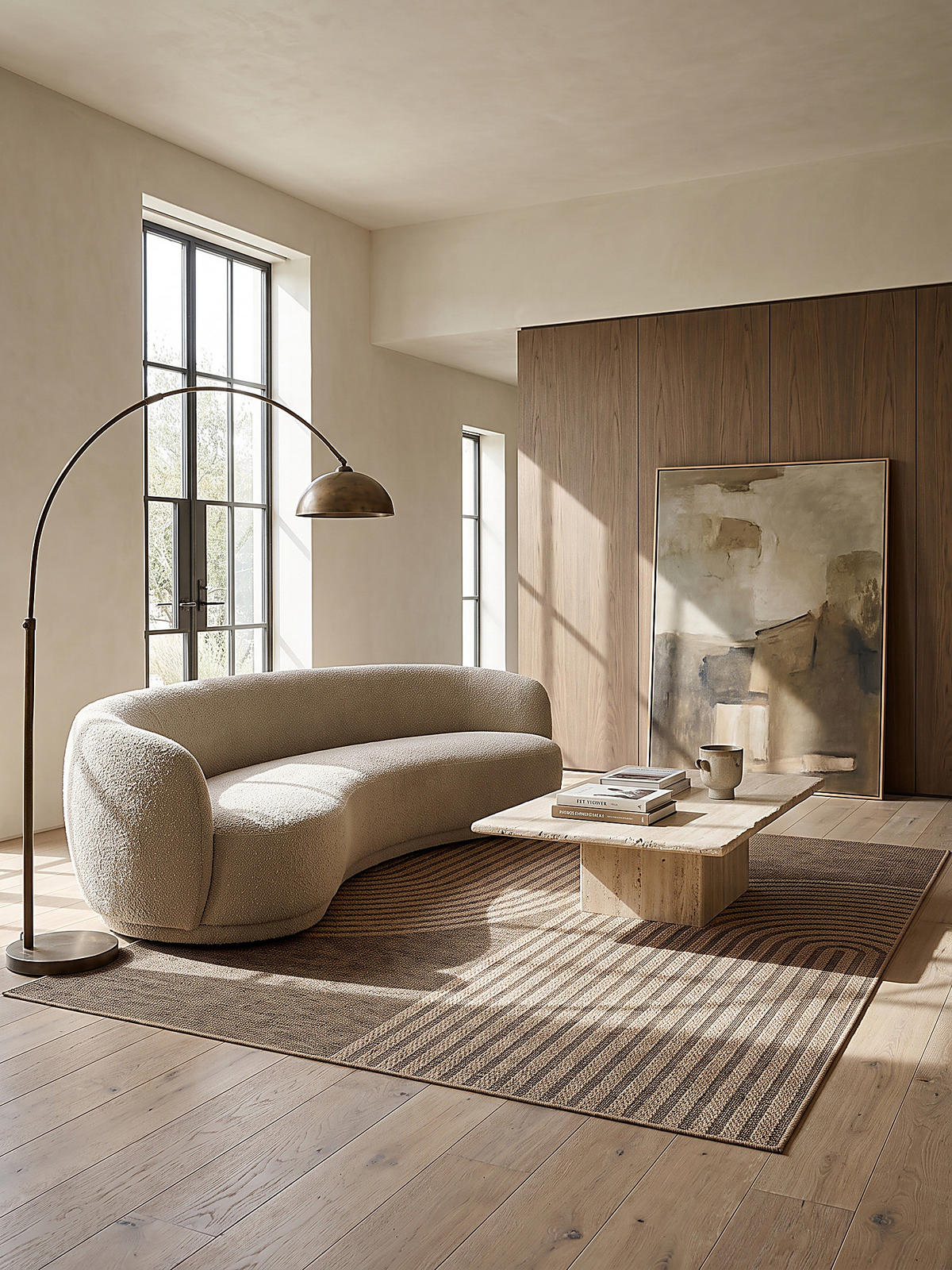 FLACHWEBTEPPICH Geometrisch CORDEV Polypropylen Natur 160 x 230 cm - Beige, Textil (160/230cm) - KADIMA DESIGN