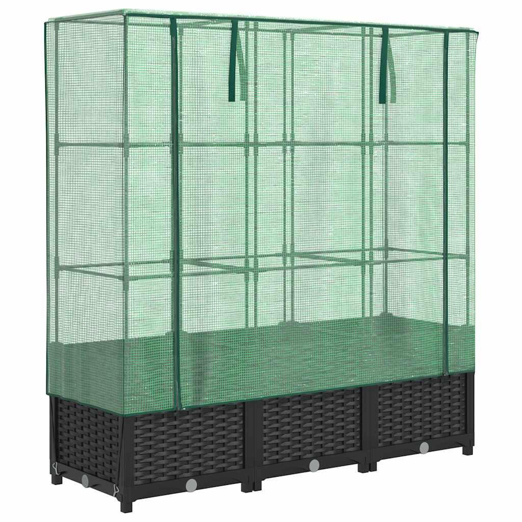 vidaXL Hochbeet Schwarz 40x138x120 cm