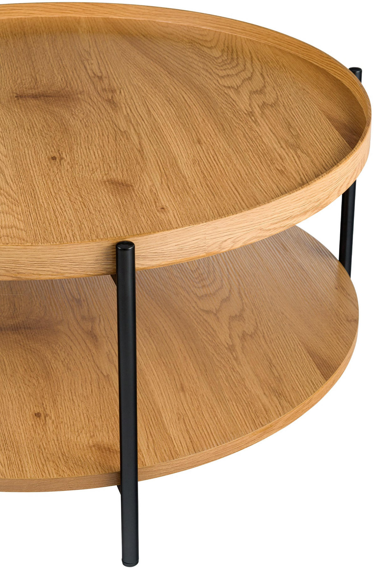 COUCHTISCH Honim Holz Natura Beistelltisch Rund - Naturfarben, Holz (80/80/40cm) - DELUKE
