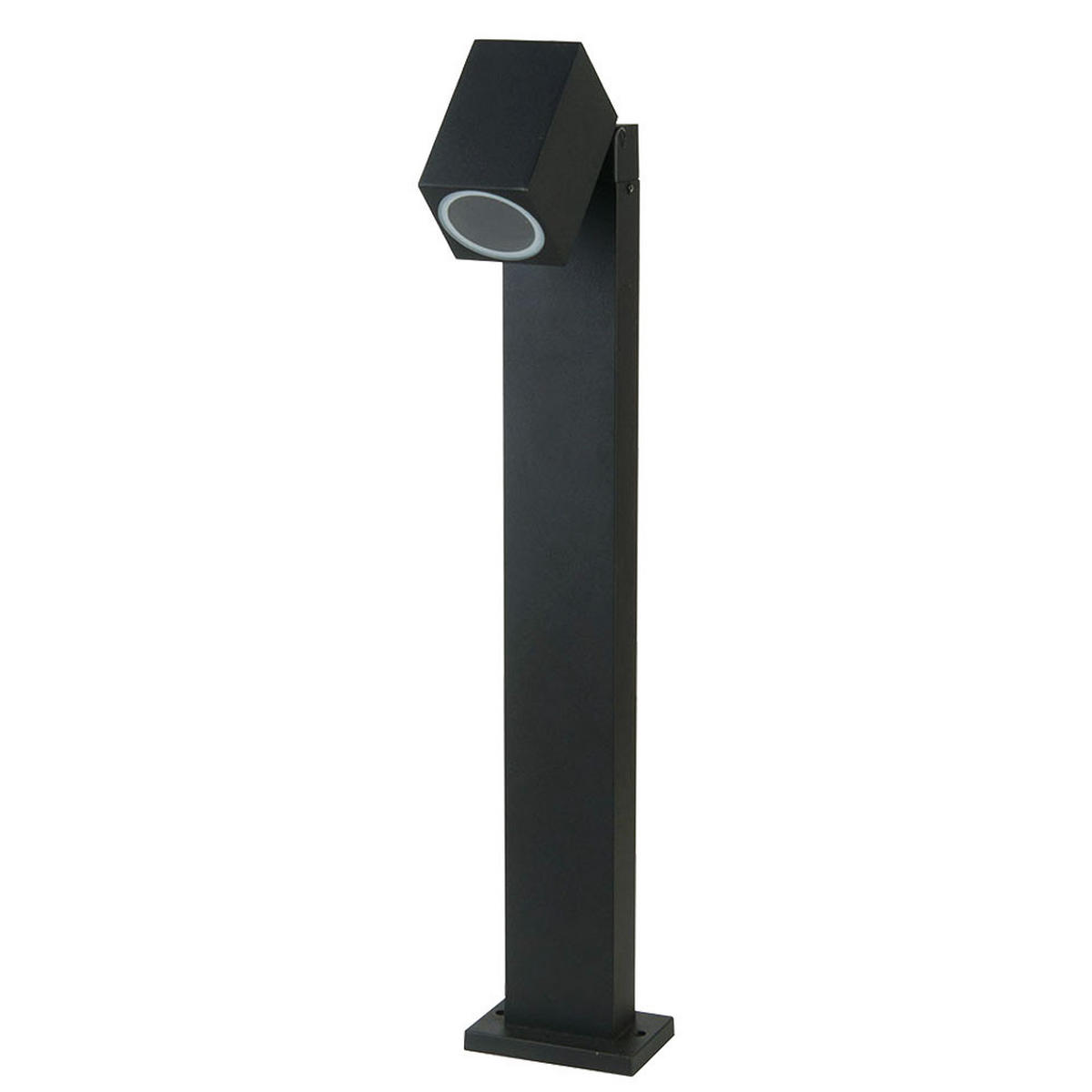 LED STEHLEUCHTE Aluminium Schwarz - Schwarz, Metall (11.75/10.5/80cm)