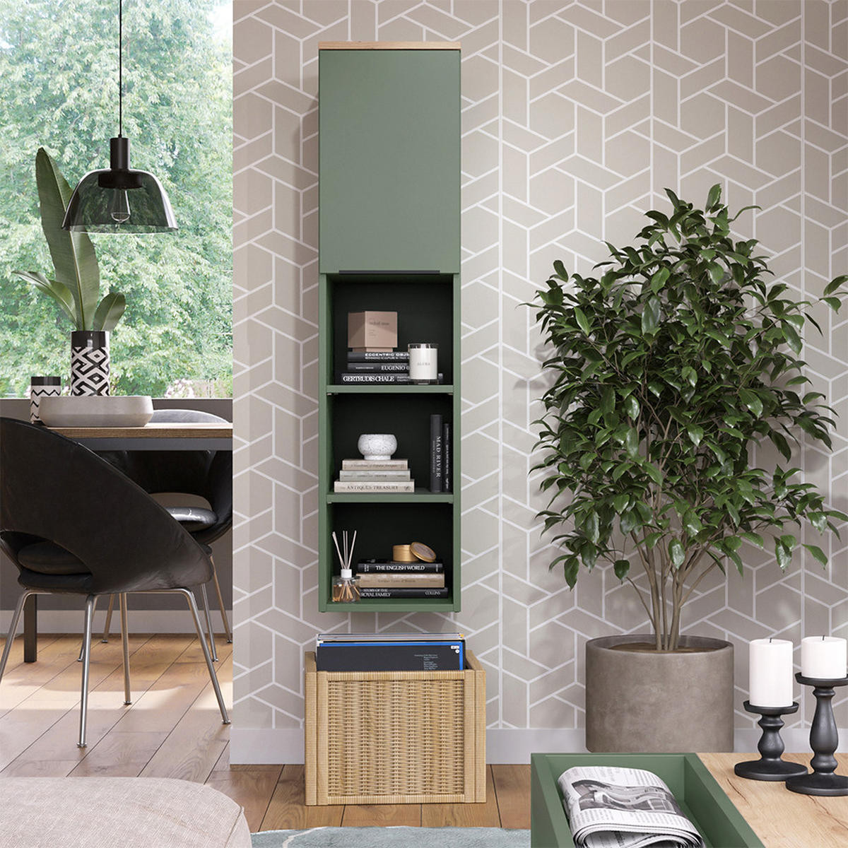 UNIVERZÁLNÍ SKŘÍŇ Wido Zelená - zelená barva, kompozitní dřevo (30.2/120/40cm) - Vicco