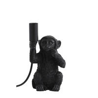 TISCHLAMPE Affe Schwarz 13/12,5/23,5 cm - Schwarz, Kunststoff (13/12.5/23.5cm) - Light & Living