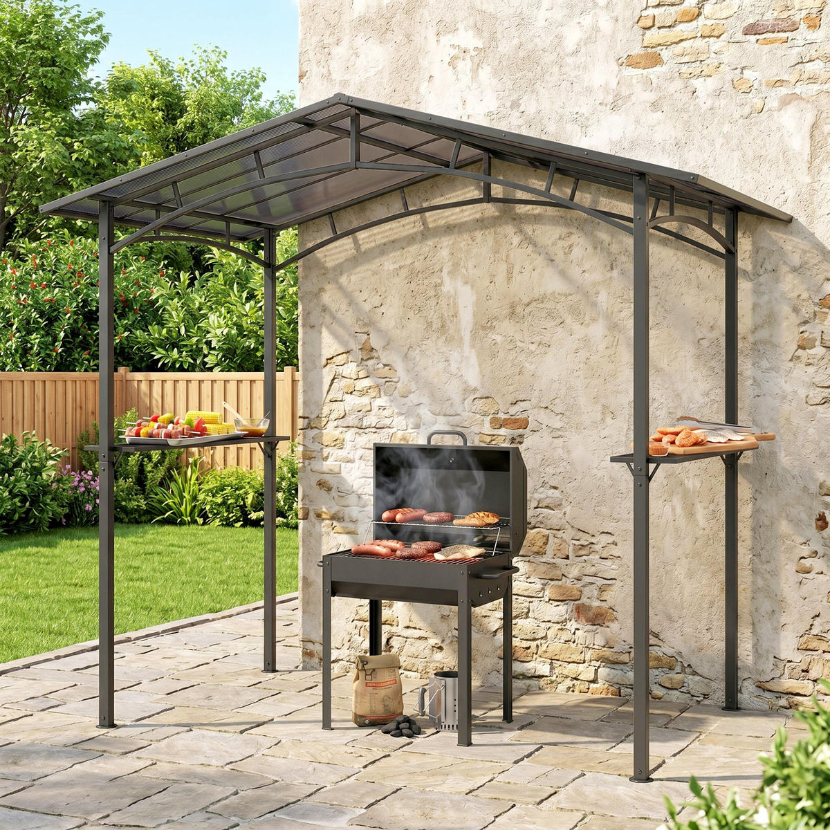 PAVILLON Schwarz 1 Stück - Schwarz, Metall (149/230/246cm) - GiPP
