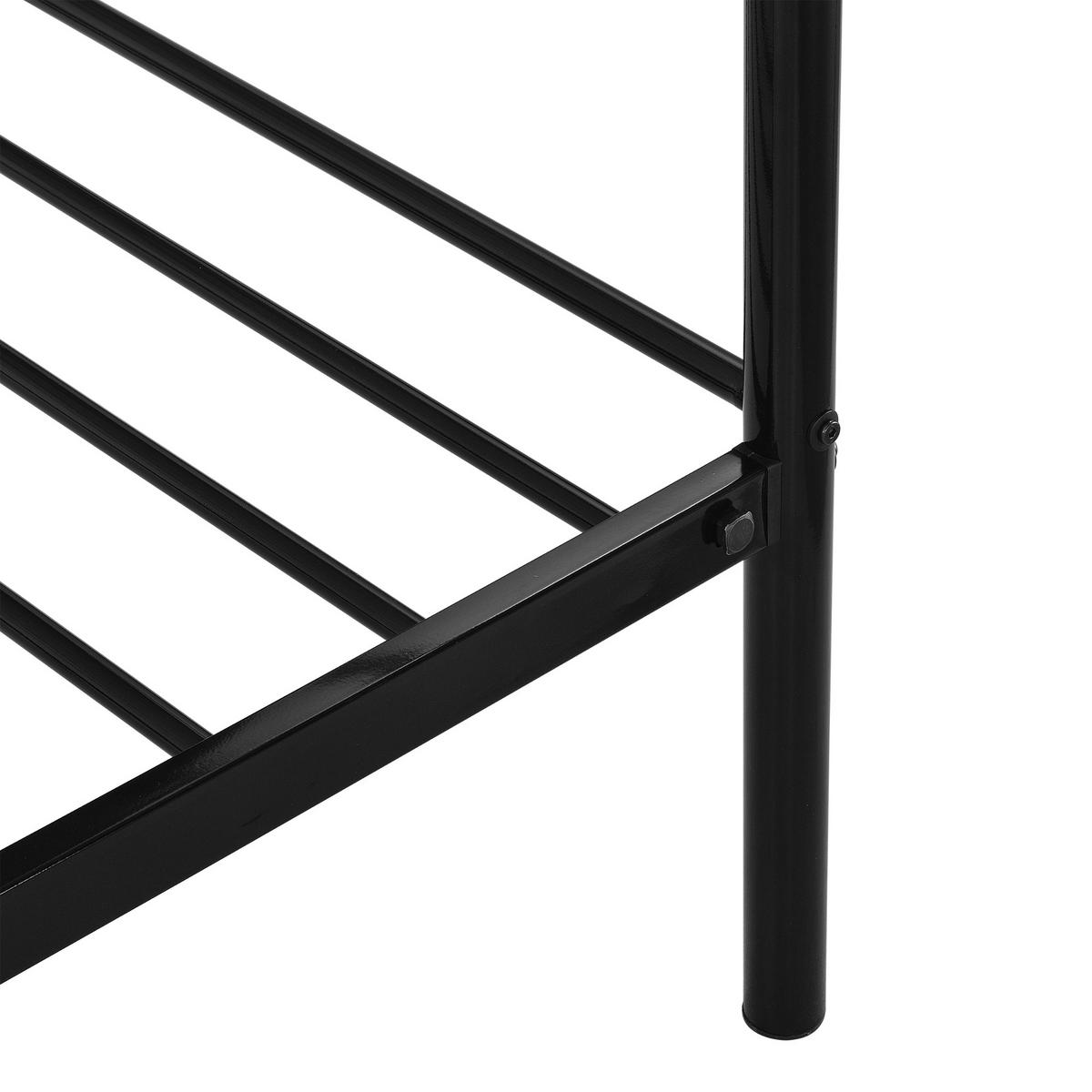 TAGESBETT Granada - Schwarz, Metall (90/200cm) - [en.casa]